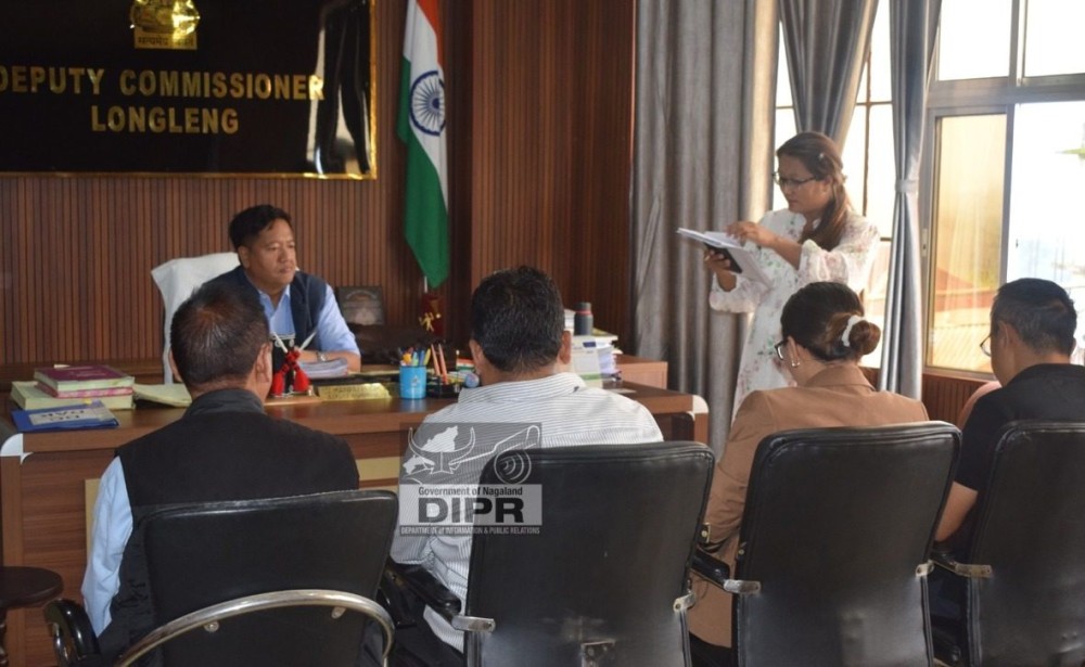 The review meeting on the implementation of water supply and sanitation programmes held at the DC’s office chamber on July 13. (DIPR Photo)